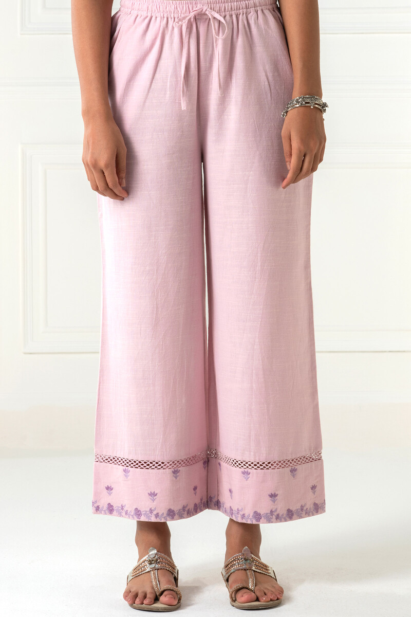 Lilac Handcrafted Handloom Cotton Farsi