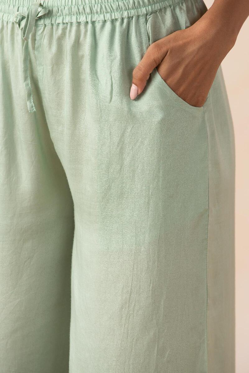 Green Handcrafted Modal Palazzo