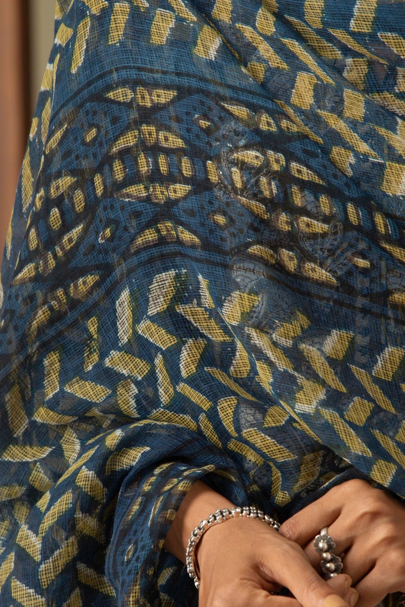 Bagru Block Printed Kota Dupatta