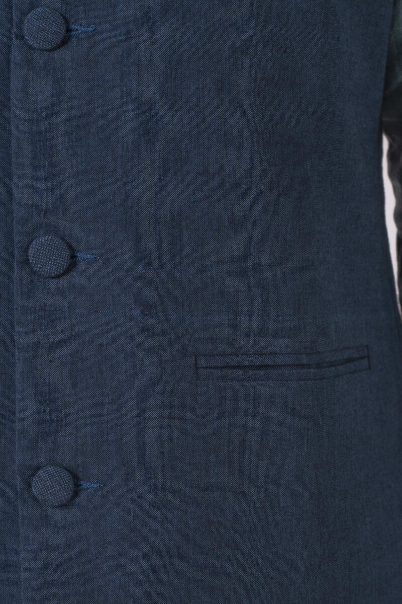 Indigo Handcrafted Handloom Nehru Jacket