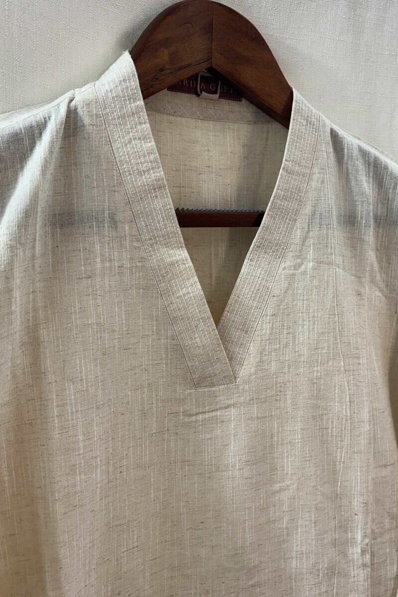 Handcrafted Cotton Straight Kurta