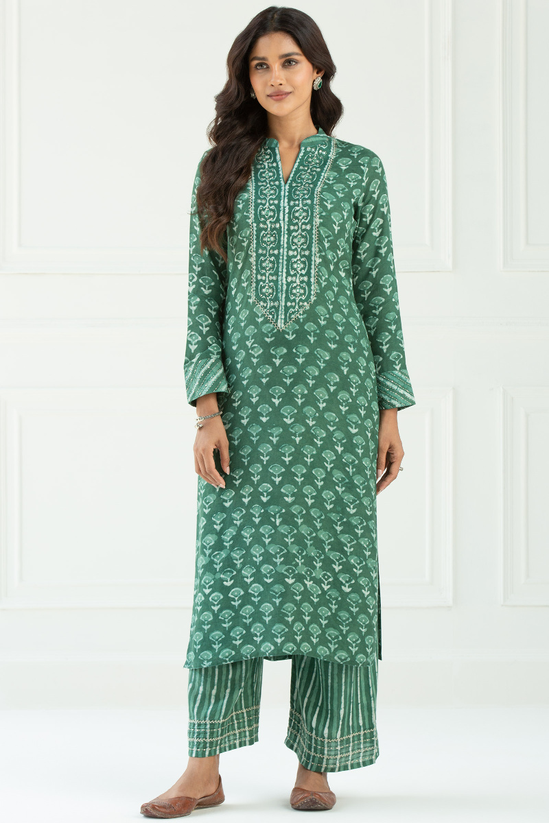 Dabu Handcrafted Straight Modal Kurta