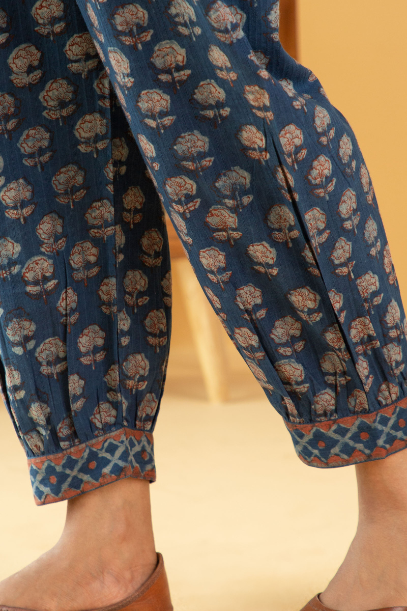 Akola Block Printed Cotton Izhaar Pants