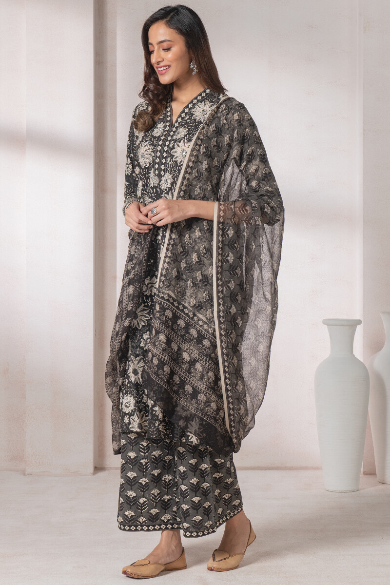 Bagru Block Printed Kota Dupatta