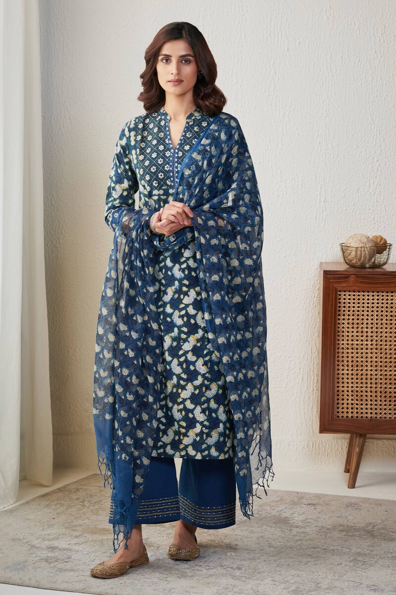 Bagru Block Printed Kota Dupatta