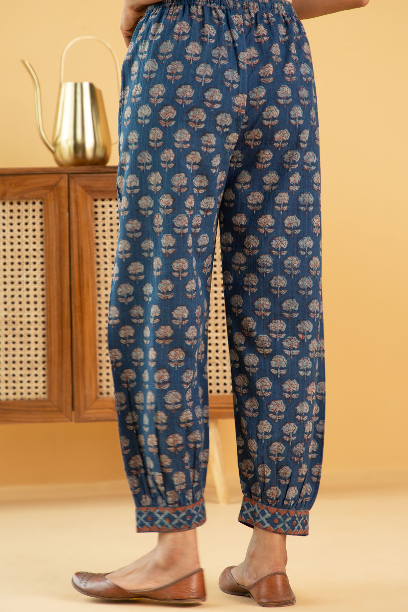 Akola Block Printed Cotton Izhaar Pants