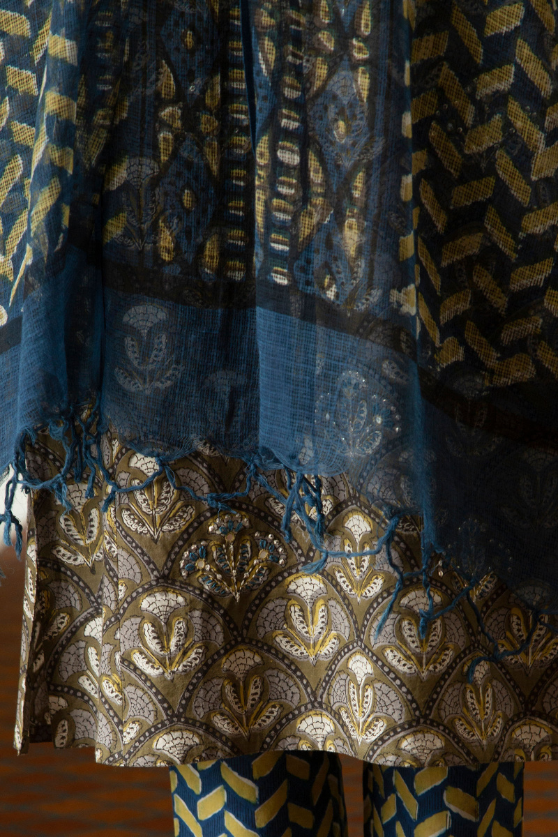 Bagru Block Printed Kota Dupatta