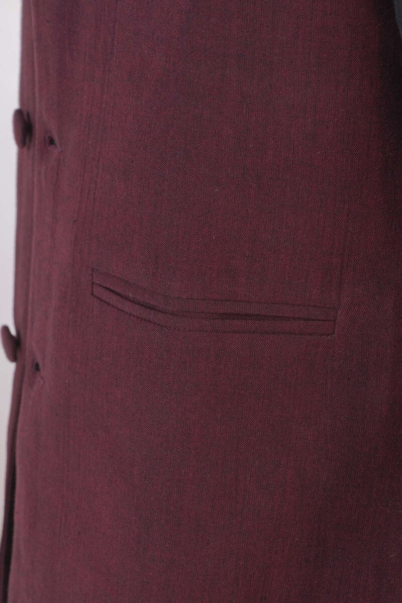 Maroon Handcrafted Handloom Nehru Jacket