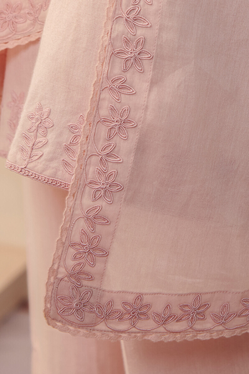 Pink Handcrafted Cotton Dupatta