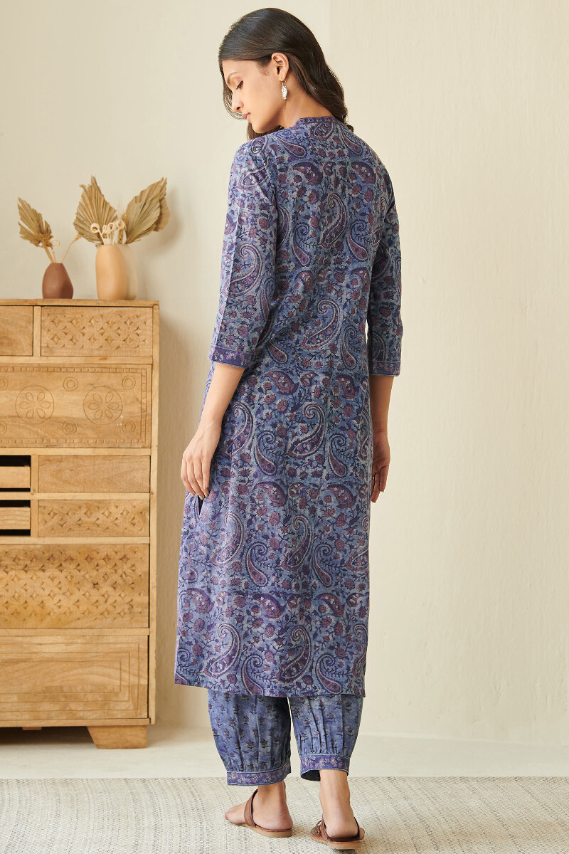 Akola Hand Block Printed Straight Cotton Kurta