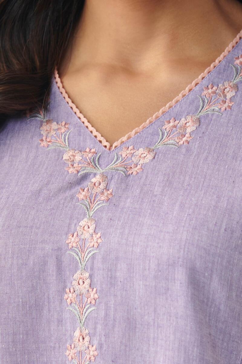 Purple Handcrafted Cotton Top