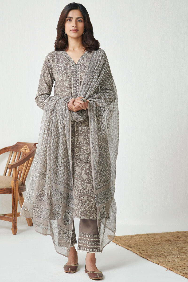 Bagru Hand Block Printed A-line Cotton Kurta