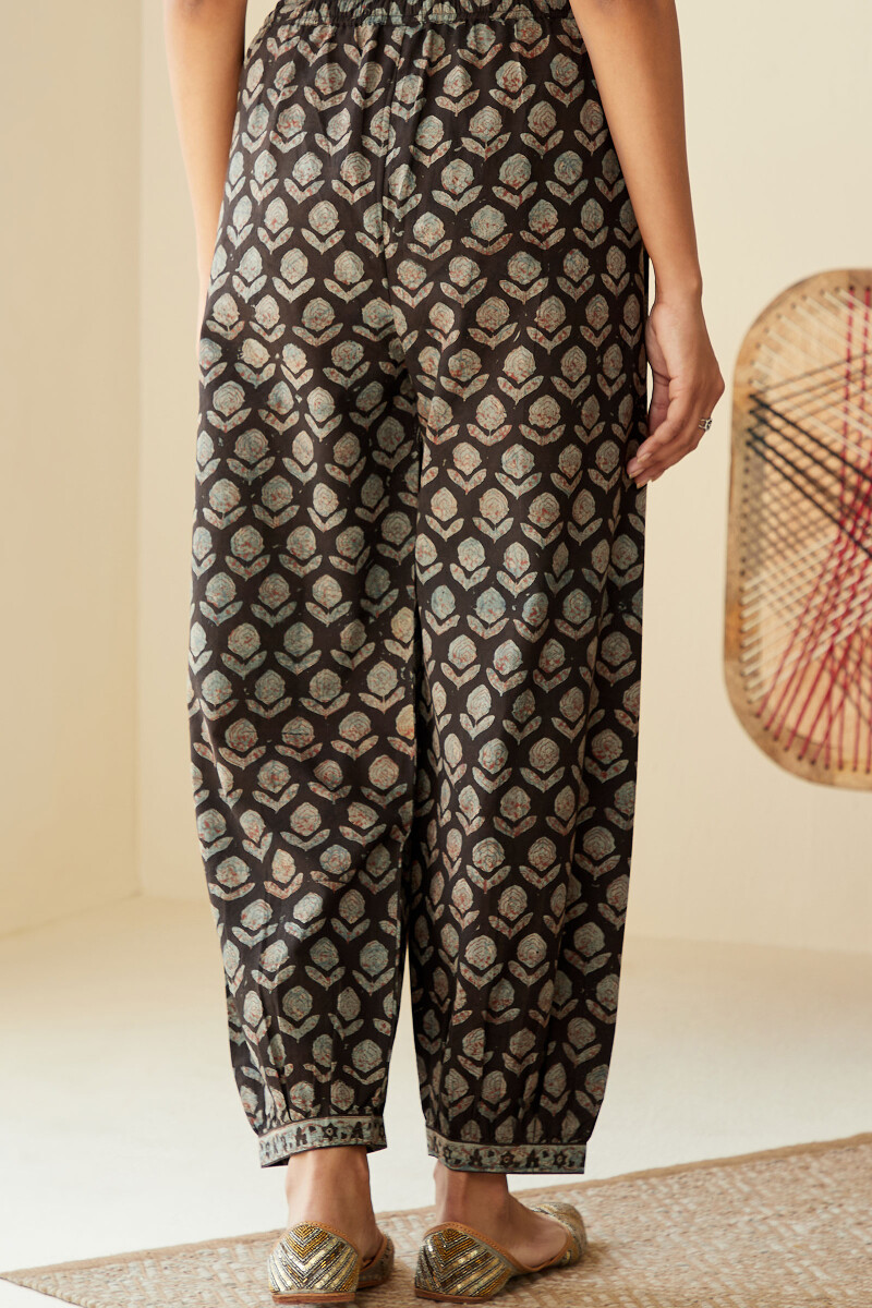Akola Hand Block-Printed Cotton Izhaar Pants