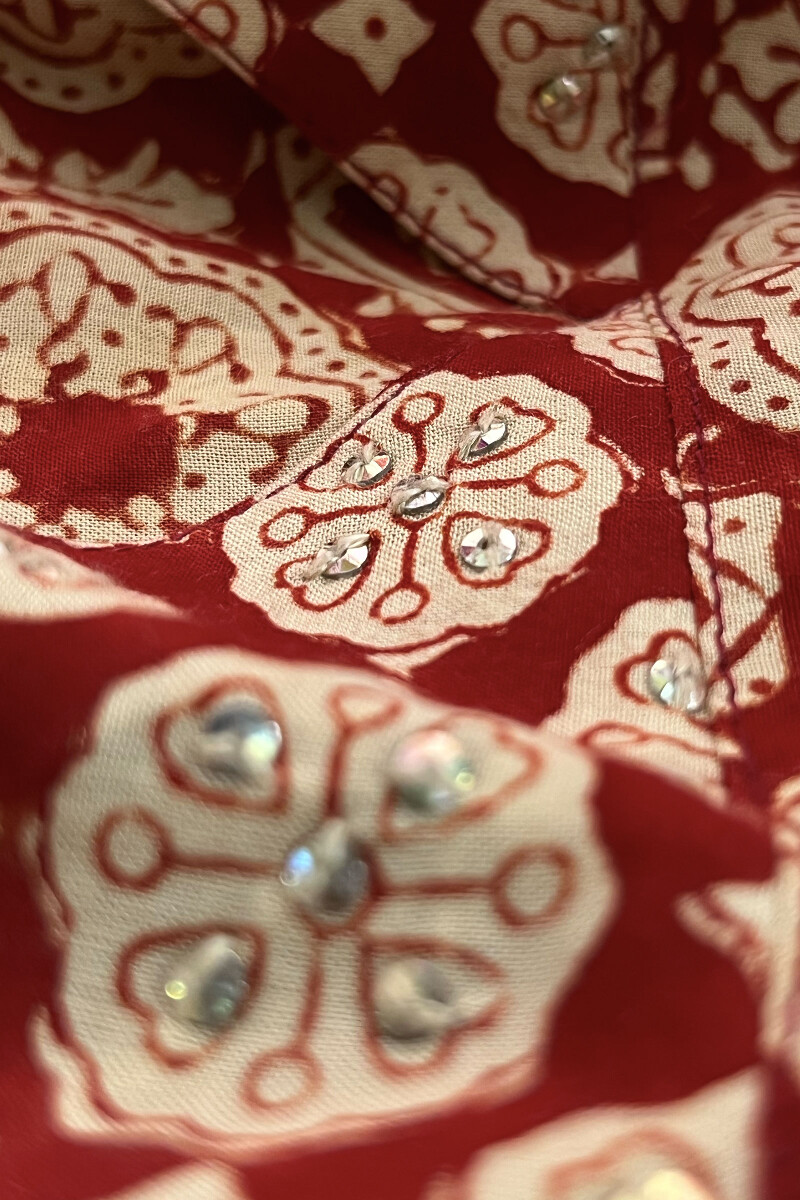 Bagru Hand Block-Printed Viscose Top