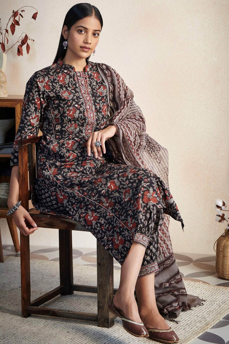 Bagru Hand Block Printed Straight Cotton Kurta