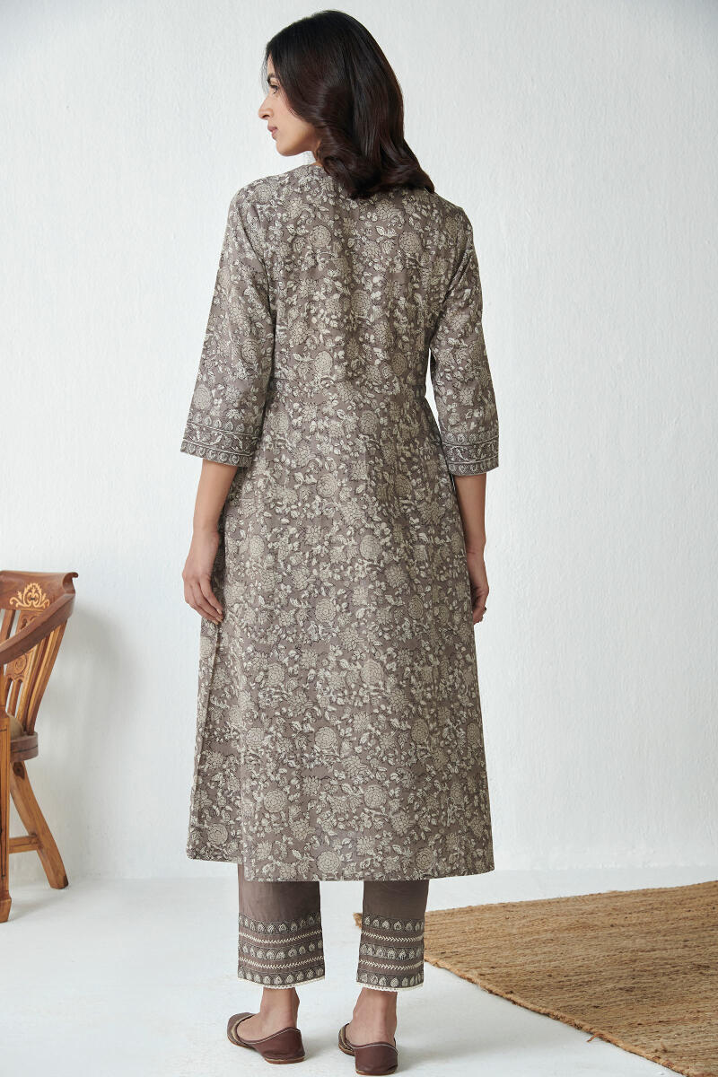 Bagru Hand Block Printed A-line Cotton Kurta