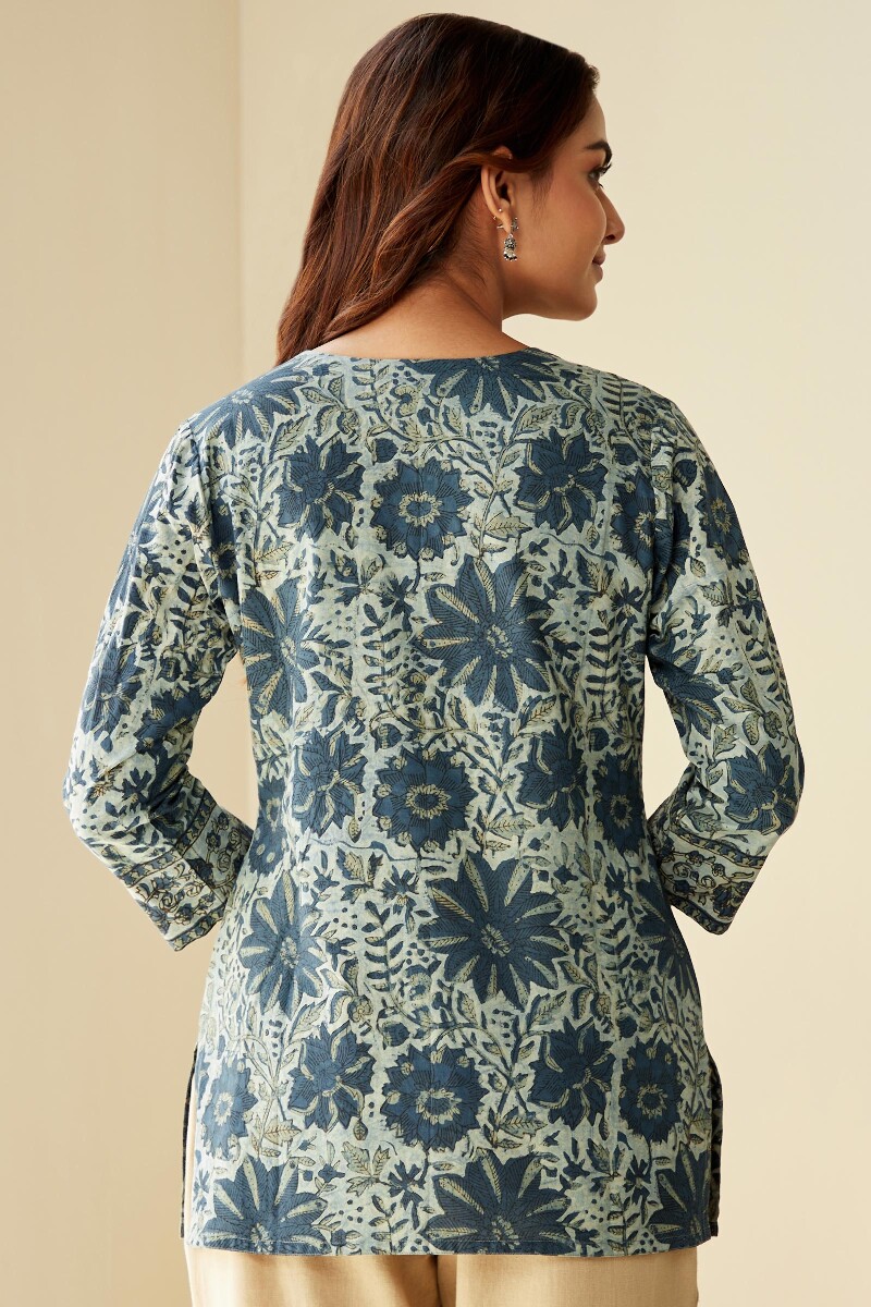 Akola Hand Block-Printed Cotton Top