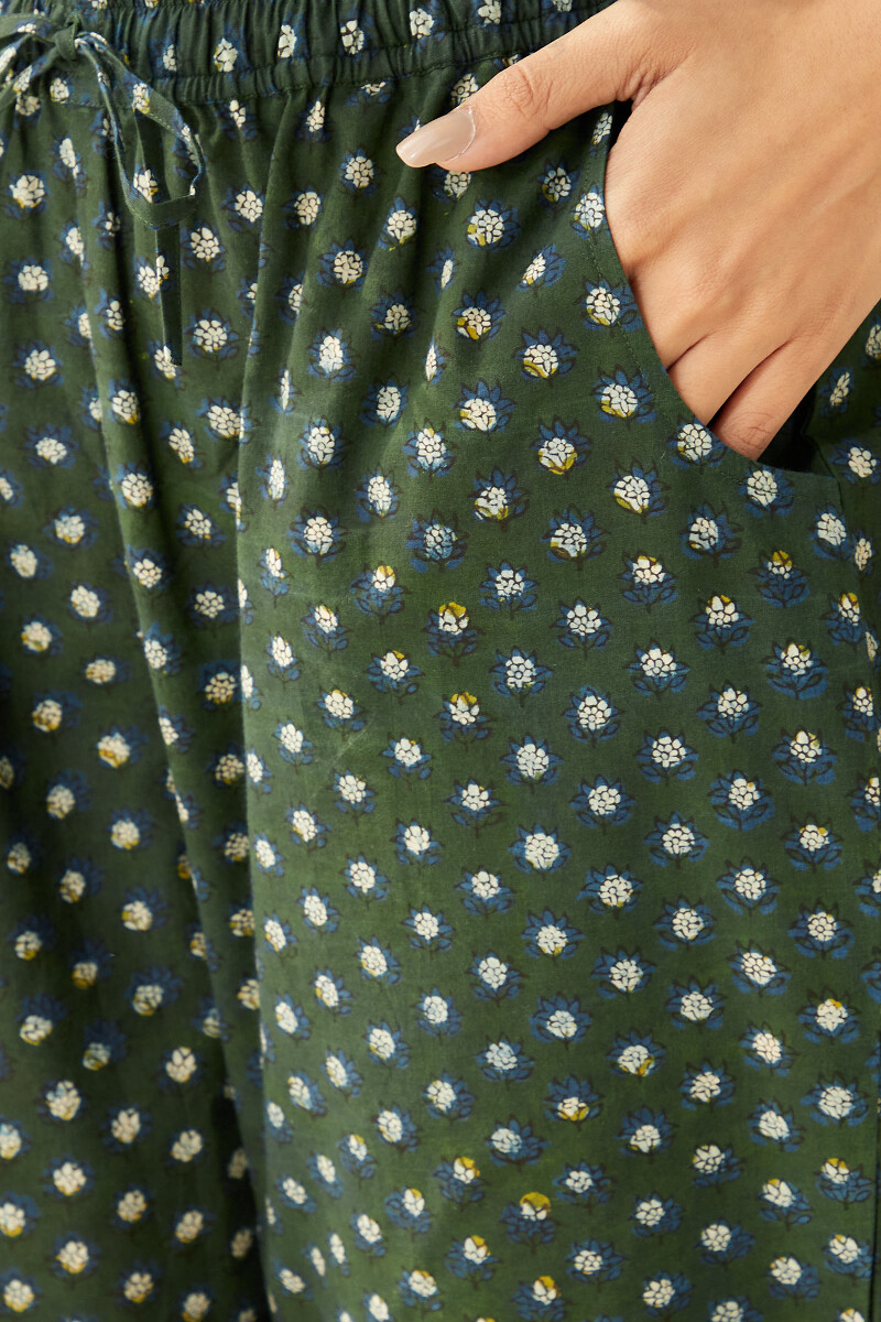 Bagru Hand Block-Printed Cotton Narrow Pants