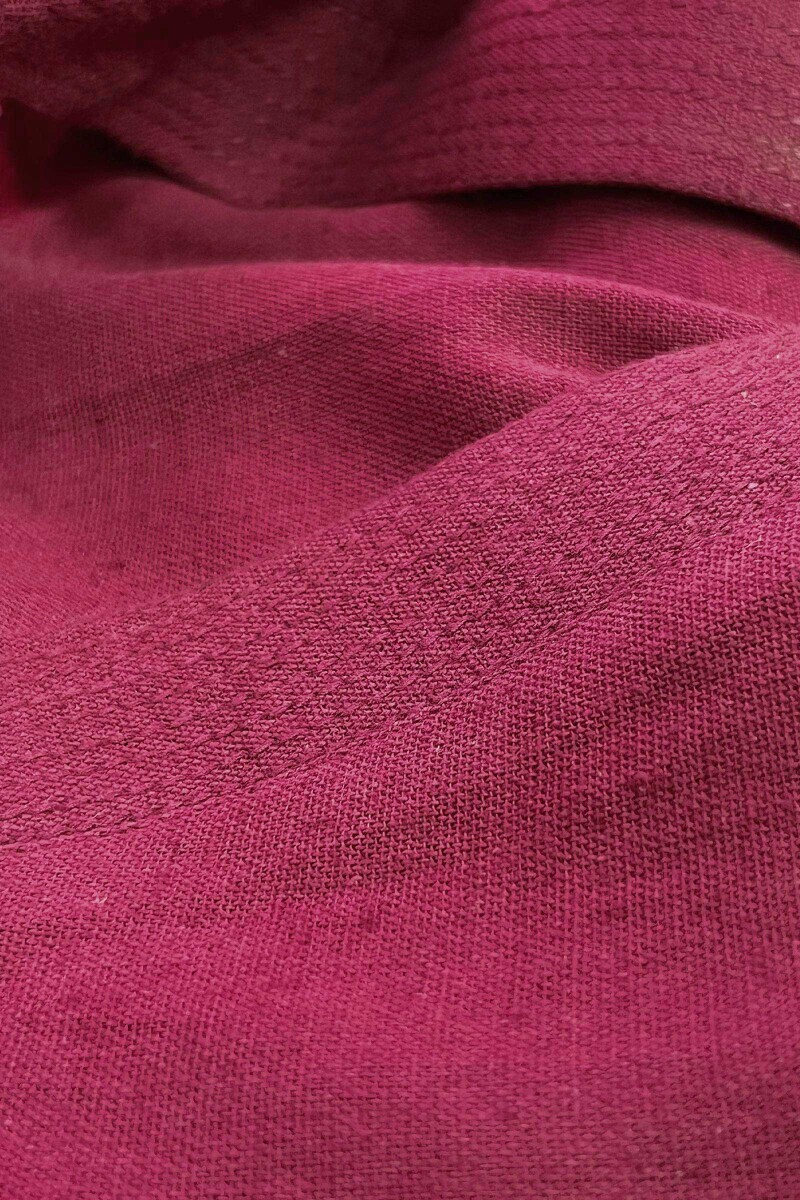 Pink Handcrafted Straight Cotton Flax Kurta