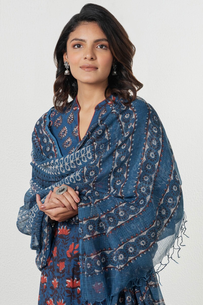 Bagru Block Printed Kota Dupatta