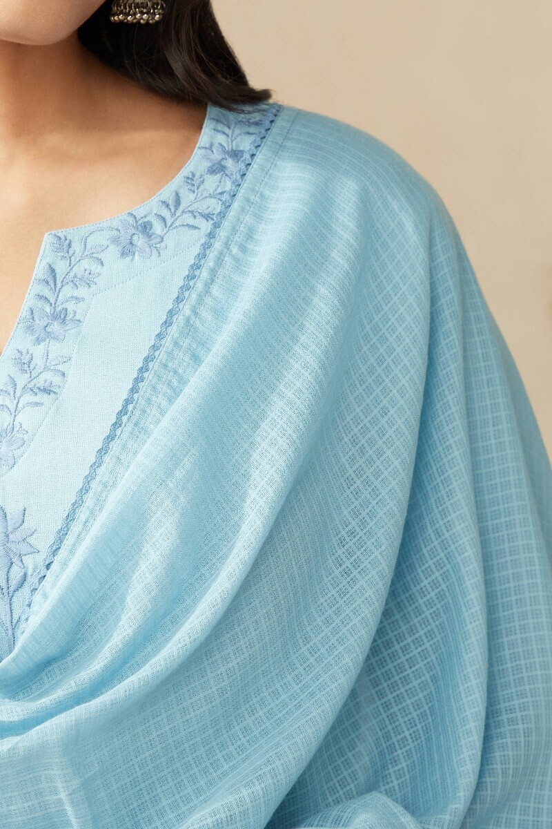 Blue Handcrafted Kota Dupatta