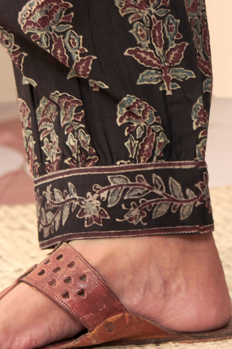 Ajrak Hand Block Printed Cotton Izhaar Pants