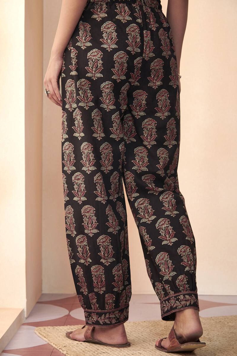 Ajrak Hand Block Printed Cotton Izhaar Pants