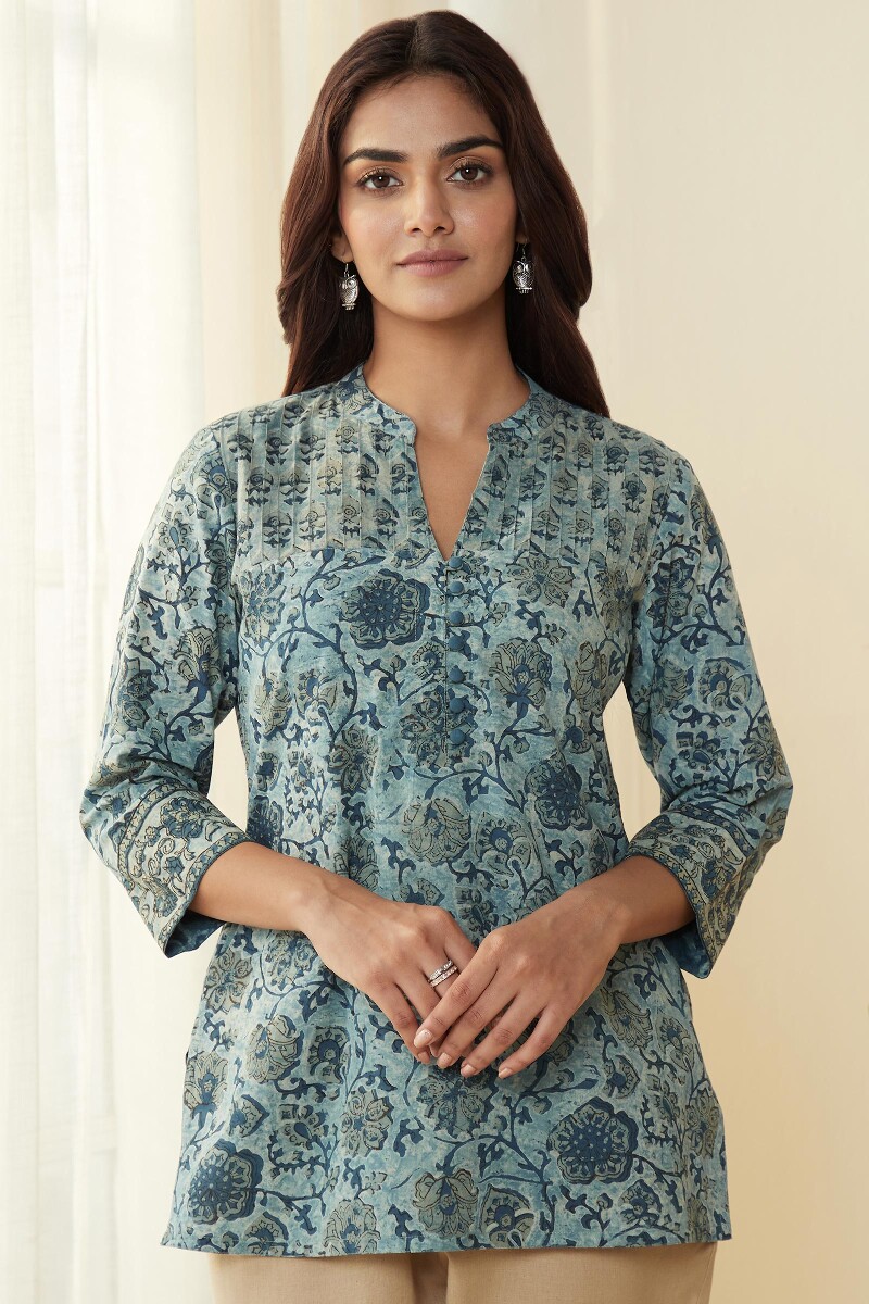 Akola Hand Block-Printed Cotton Top