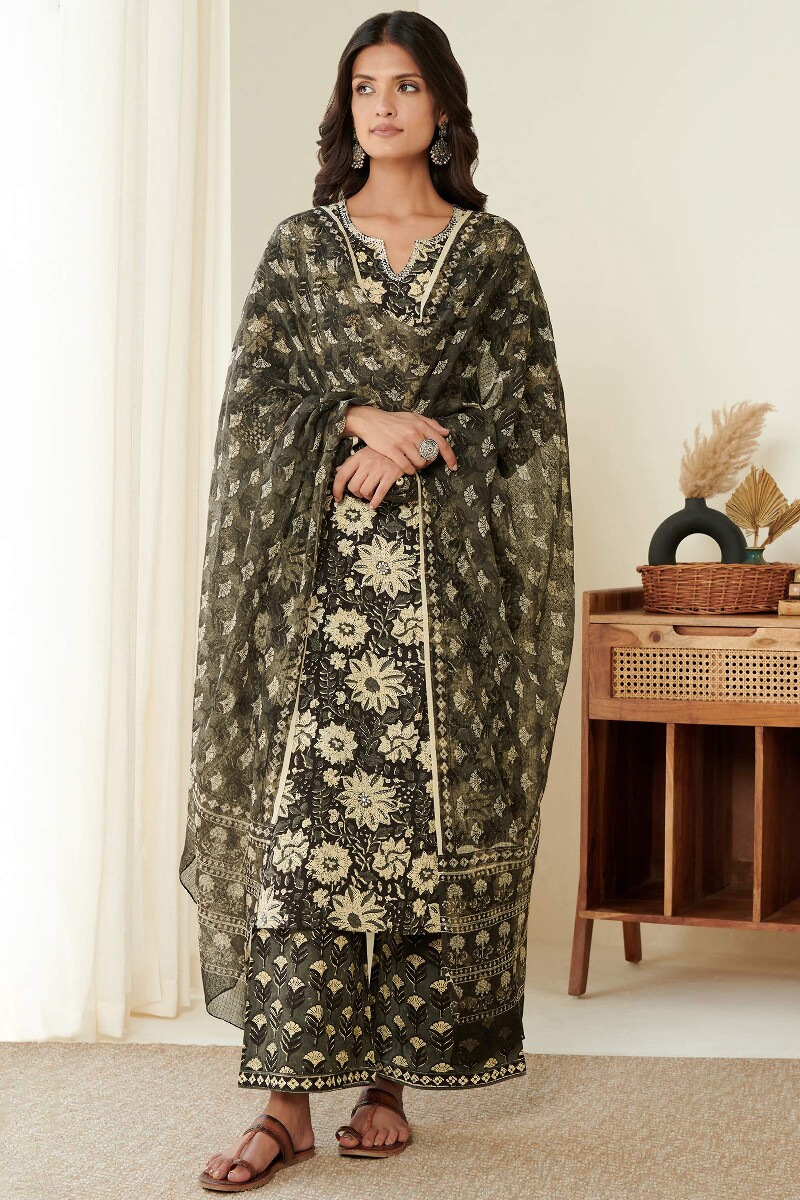 Bagru Hand Block Printed Kota Dupatta