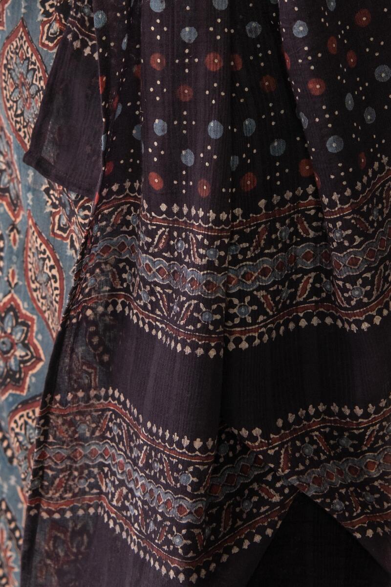 Ajrak Hand Block Printed Cotton Dupatta