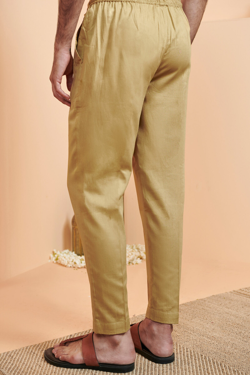 Mustard Handcrafted Vegan Silk Pants