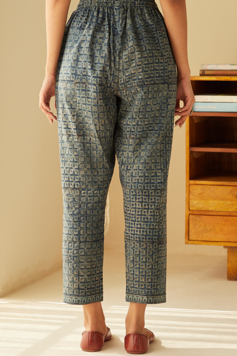 Akola Hand Block-Printed Cotton Narrow Pants