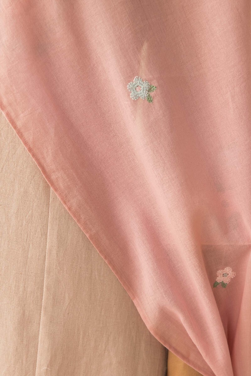 Pink Handcrafted Cotton Dupatta