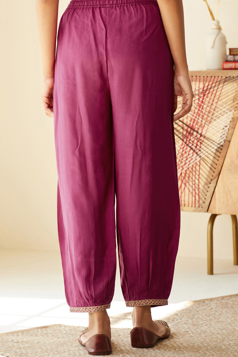 Raspberry Handcrafted Modal Izhaar Pants