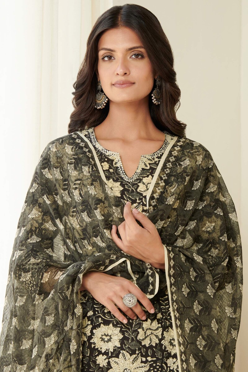 Bagru Hand Block Printed Kota Dupatta