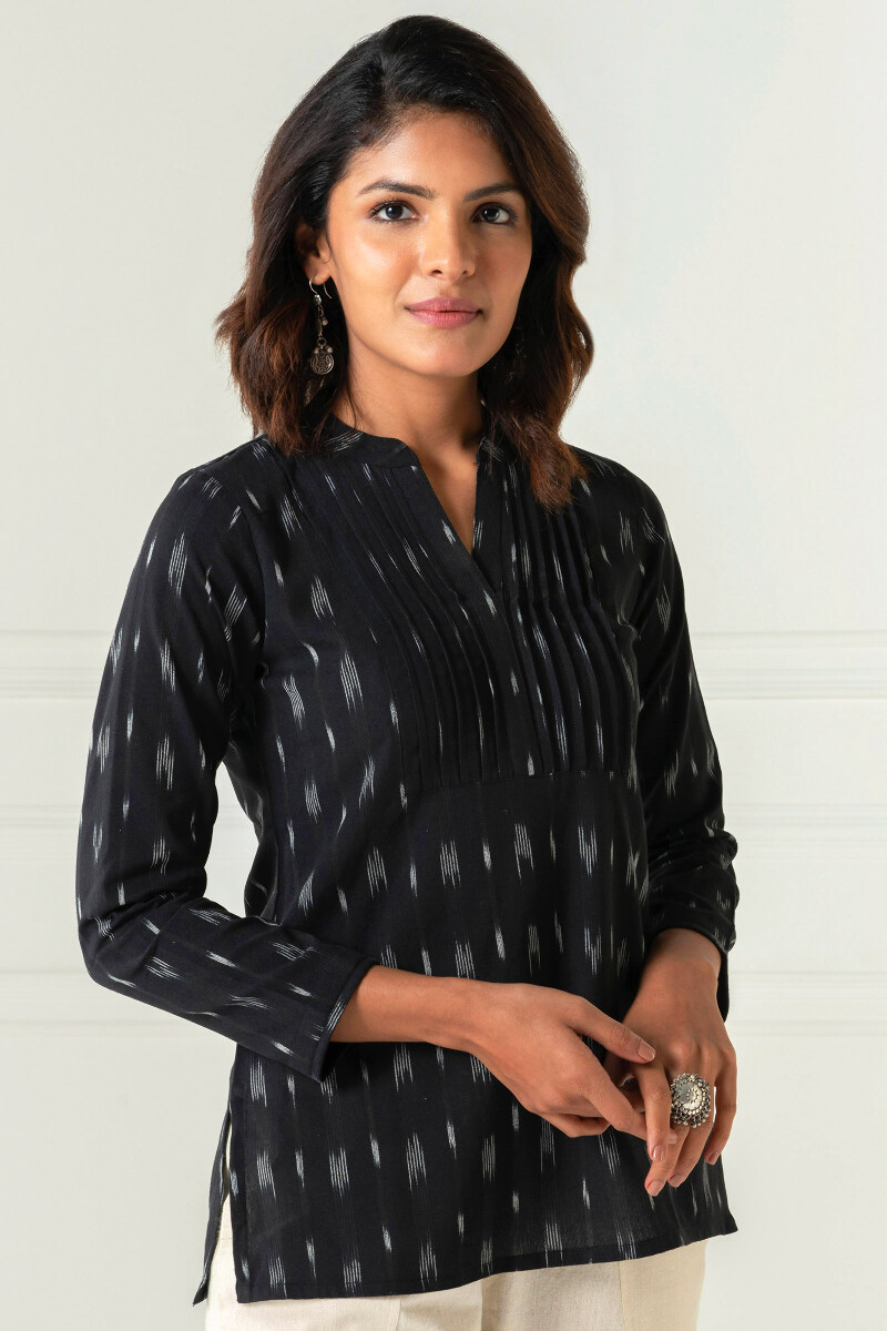Black Handcrafted Cotton Top