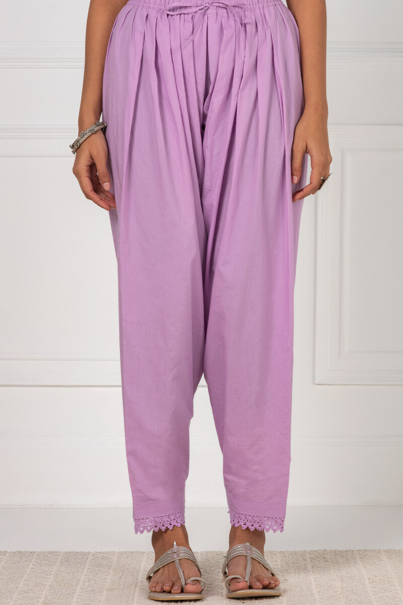 Purple Handcrafted Cotton Salwar