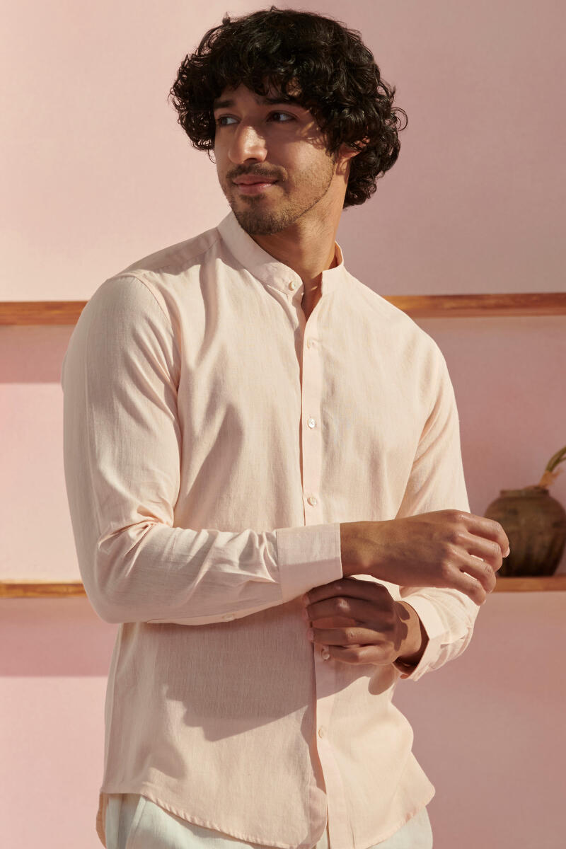 Pink Handcrafted Cotton Shirt