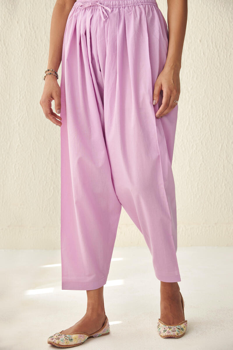 Purple Handcrafted Cotton Salwar