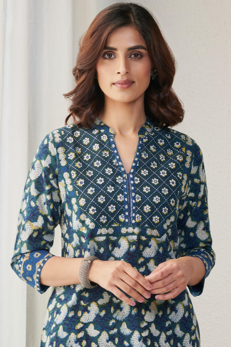 Bagru Block Printed Straight Cotton Kurta