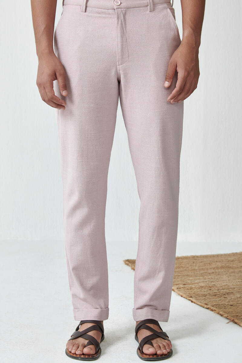 Pink Handcrafted Cotton Pants