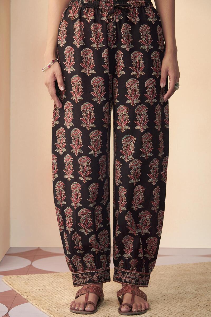Ajrak Hand Block Printed Cotton Izhaar Pants