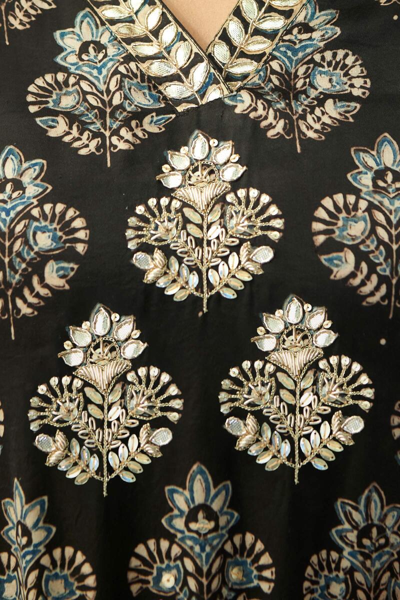 Ajrak Hand Block Printed Straight Modal Kurta