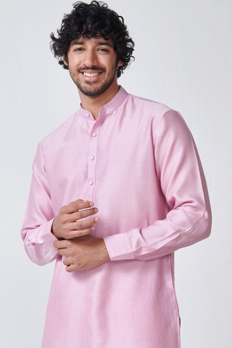 Purple Handcrafted Chanderi Kurta
