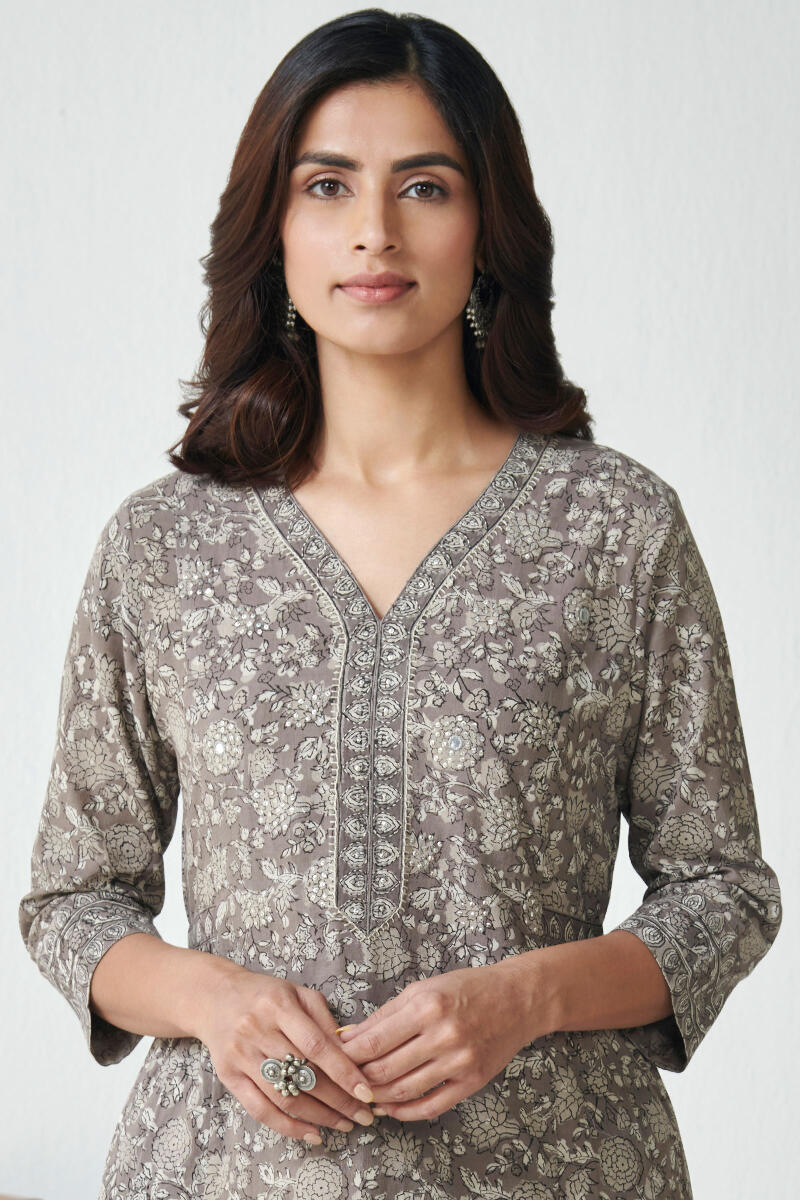 Bagru Hand Block Printed A-line Cotton Kurta