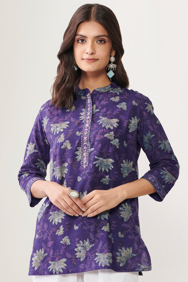 Akola Hand Block Printed Cotton Top