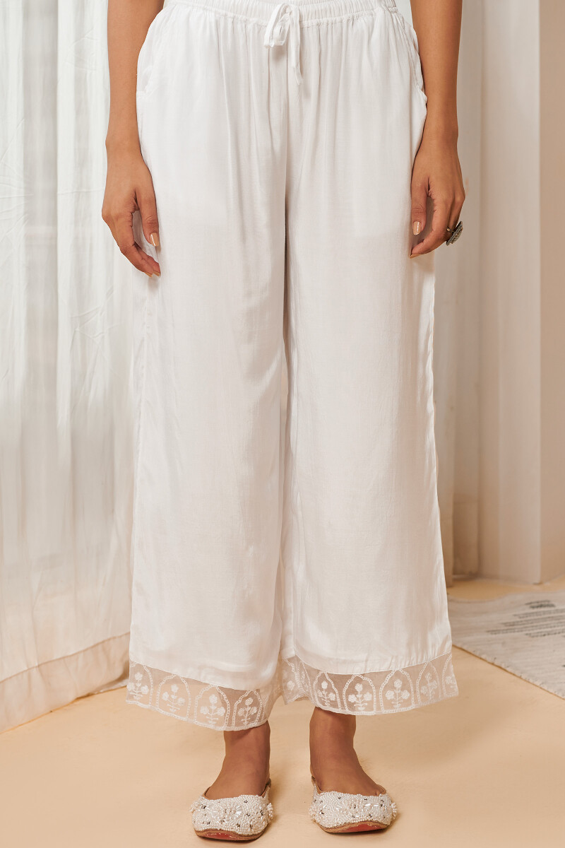 White Handcrafted Modal Farsi
