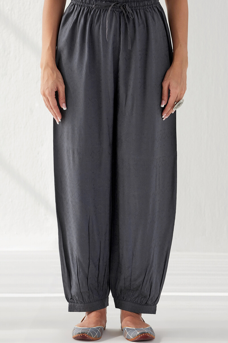 Sage Blue Handcrafted Viscose Izhaar Pants