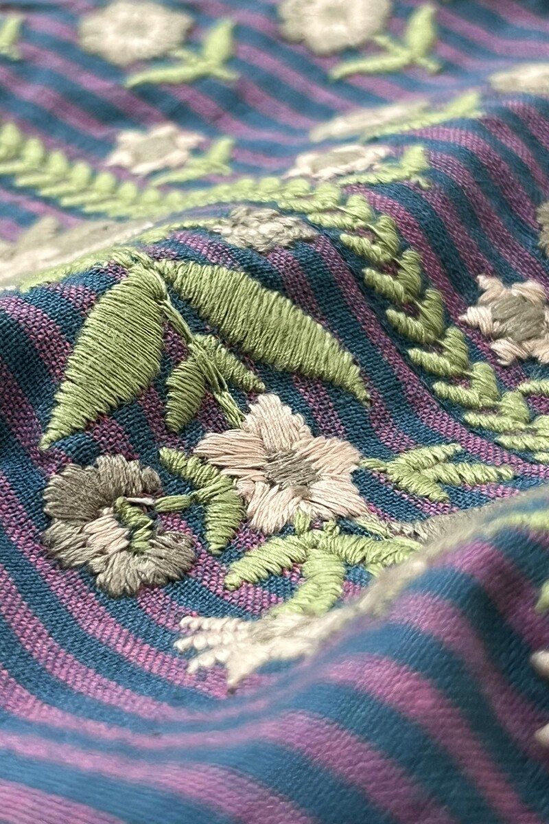 Purple Handcrafted Straight Handloom Kurta