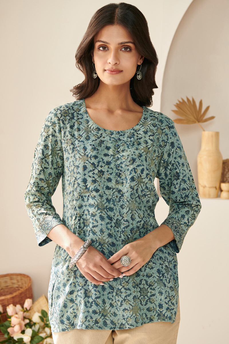 Akola Hand Block Printed Cotton Modal Top